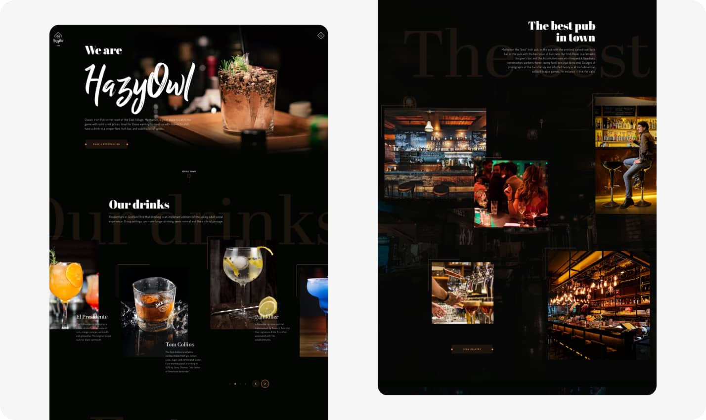 HazyOwl homepage responsive